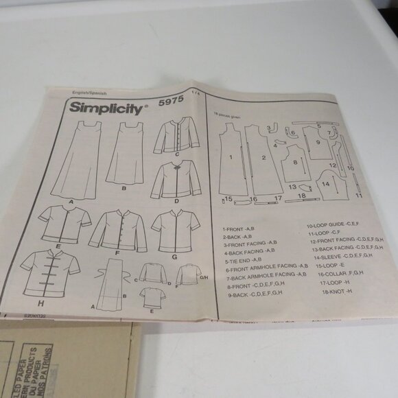Simplicity 5975 Clothing Pattern EASY Dress & Jacket UNCUT 18W - 24W - Picture 3 of 8